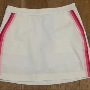 G/FORE White Skirt with Pink Stripes